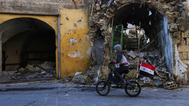 Trosky vchodnho Aleppa, odkud na sklonku roku 2016 vldn sly vypudily rebely (20. ledna 2017)
