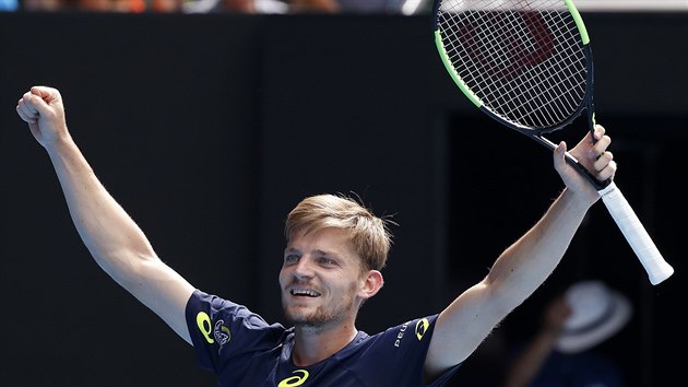 Belgick tenista David Goffin slav postup do tvrtfinle Australian Open.