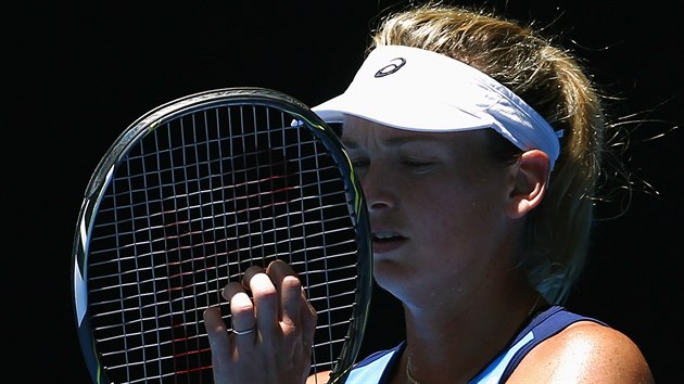Americk tenistka Coco Vandewegheov byla ve tvrtfinle Australian Open nervzn, nakonec postoupila.