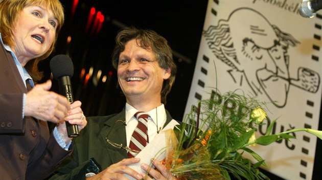 Jiří Josek při předávání Cen Františka Filipovského za dabing v roce 2004