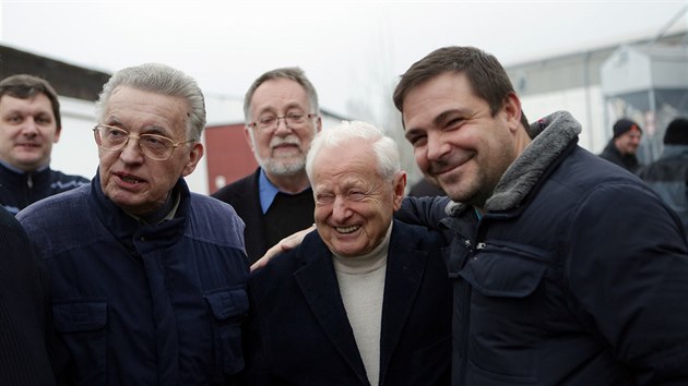 Prezident Milo Zeman se seel na Slovckm statku na Hodonnsku se leny sv bval vldy. (28. ledna 2017)