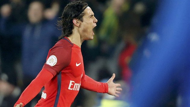 tonk PSG Edinson Cavani zadil vtzstv nad Nantes dvma gly.