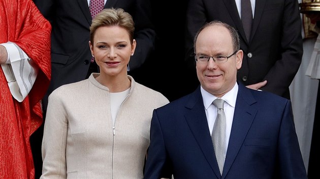 Monacký kníže Albert II. a kněžna Charlene (Monako, 27. ledna 2017)