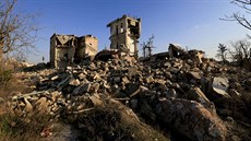 Rozbombardované centrum Aleppa (21. ledna 2017)