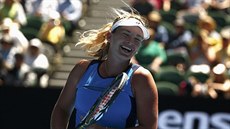 Coco Vandewegheová je velmi spokojená, uspla ve tvrtfinále Australian Open.