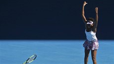 JSEM TAM. Venus Williamsová slaví postup do finále Australian Open.