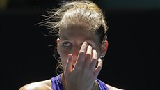 Kristýna Plíková v zápase 3. kola Australian Open proti Nmce Kerberové...