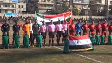V syrském Aleppu po pti letech odehráli fotbalový zápas.