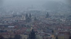 Smog nad Prahou (24.1.2017).