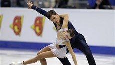 Anna Du�ková a Martin Bida� p�i volné jízd� na mistrovství Evropy v Ostrav�.
