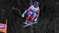 Travis Ganong na trati sjezdu v Garmisch-Partenkirchenu