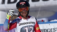 Travis Ganong v cíli sjezdu v Garmisch-Partenkirchenu