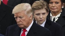 Donald Trump a jeho syn Barron (Washington, 20. ledna 2017)