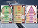 eské dálniní známky pro rok 2017