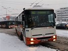 Sníh ochromil brnnskou dopravu, autobusy nemohou projet