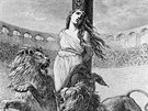 Odsouzenci v římské říši byli často předhozeni šelmám. Na obrazu z roku 1875 je...