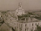 Pohled na Osoblahu po 2. sv�tov� v�lce. Na rekonstrukci poni�en�ch n�meck�ch...