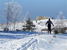 Zimní Brdy -  vrchol Houpák s betonovou pozorovatelnou pro ízení steleb. (28....