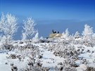 Zimní Brdy - vrchol Houpák s betonovou pozorovatelnou pro ízení steleb. (28....