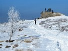 Zimn Brdy - vrchol Houpk s betonovou pozorovatelnou pro zen steleb. (28....