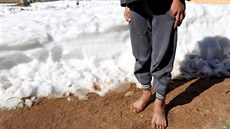 V okolí al�írského m�sta Ain Sefra na Saha�e napadl sníh (26.1.2017).