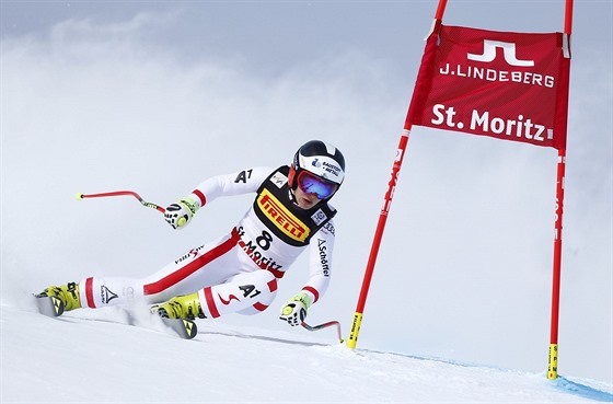 Rakuanka Nicole Schmidhoferová na trati superobího slalomu na MS ve Svatém...