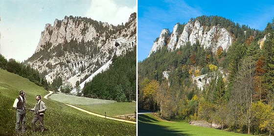 Rakouský Semmering kolem roku 1895 a v souasnosti