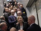 Marine Le Penová v sevení noviná (4. února 2017).