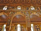 Klenby a ást stropu v Palácové kapli v sicilském Palermu
