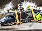 Dálnici D1 ve smru na Brno blokovala na 175. kilometru havárie kamionu....