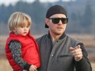 Michael Bublé a jeho syn Noah (Burnaby, 28. prosince 2015)
