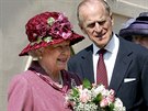 Britská královna Albta II. a její manel princ Philip (Windsor, 8. dubna 2007)
