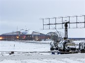 Ruská vojenská základna Arktický trojlístek na ostrově Alexandřina země