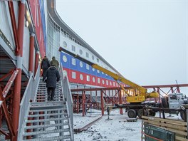 Ruská vojenská základna Arktický trojlístek na ostrově Alexandřina země