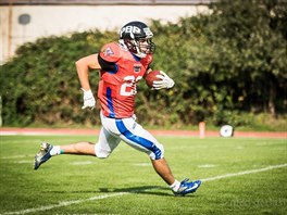 Jan tiegler wide receiver Prague Black Panthers v nrodnm tmu.