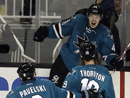 Tom Hertl ze San Jose slav gl.