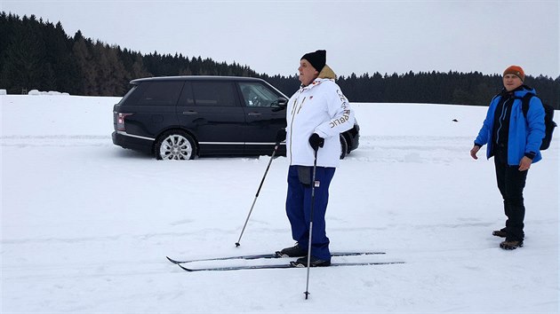 Prezident Milo Zeman na bkách (6. února 2017).