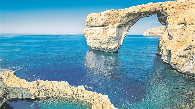 Proslul Azurov okno na ostrov Gozo.