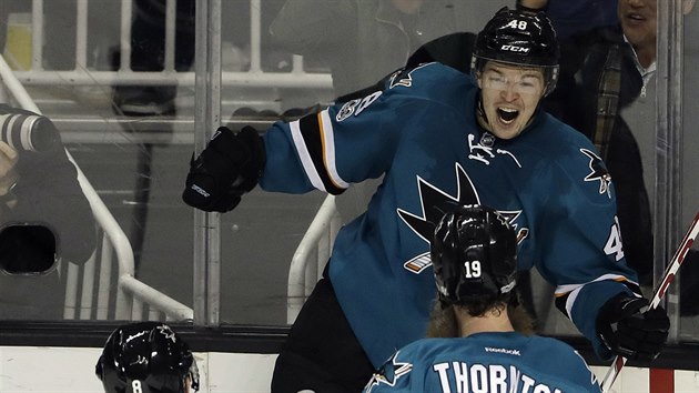 Tom Hertl ze San Jose slav gl.