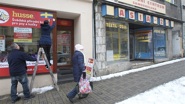 Oputn obchody na dve run Masarykov td v Teplicch.