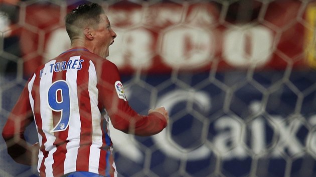 tonk Atltika Madrid Fernando Torres se raduje z glu v zpase proti Leganes.