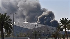 Budovu kuvajtské opery zachvátily plameny.  (6.2. 2017)