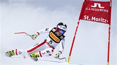 Raku�anka Nicole Schmidhoferová na trati superob�ího slalomu na MS ve Svatém...