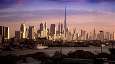 Dubajským mrakodrapům dominuje nejvyšší budova světa - Burdž Chalífa...