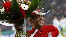 Philipp Lahm, kapitán Bayernu Mnichov, p�ed pohárovým zápasem proti Wolfsburgu...