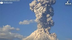 Erupci mexického vulkánu zachytila kamera