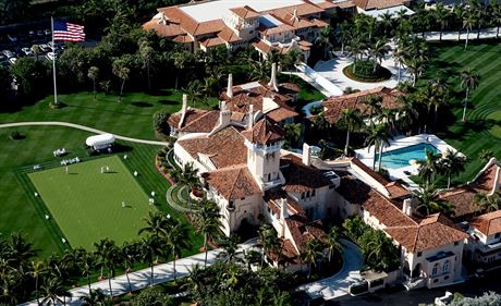 Trumpv floridsk resort Mar-a-Lago na pohledu z letadla