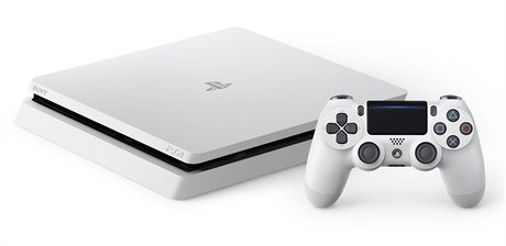 Ilustraní fotografie PlayStation 4 Slim ve verzi Glacier White