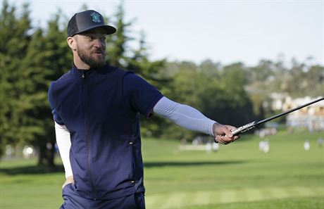 Justin Timberlake na golfovm turnaji v Pebble Beach.