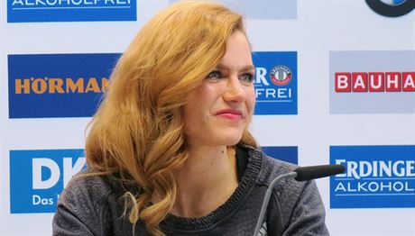 Gabriela Koukalov na tiskov konferenci